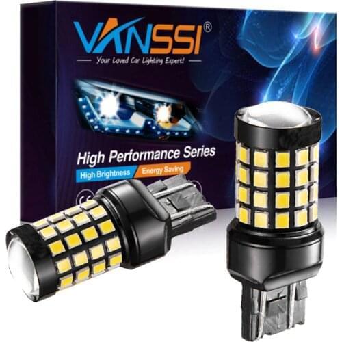 VANSSI 2x Super Bright 1600lm T20 W21W 7441 7440 7443 LED Bulbs 6000K White LED Bulbs for Car Backup Reverse Lights Replacement