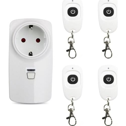 433MHZ 110V 220V 260V RF Wireless Remote Control Switch Socket EU Electrical Outlet Switch Transmitter Light/Fan/Home appliance