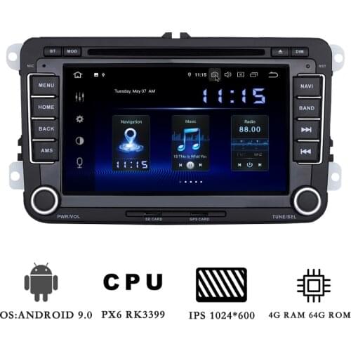 Android 10.0 Car Radio for VW Passat Golf SCIROCCO JETT DVD Player 2 Din Multimedia DSP HD Screen 4GB+64GB Bluetooth MAX10