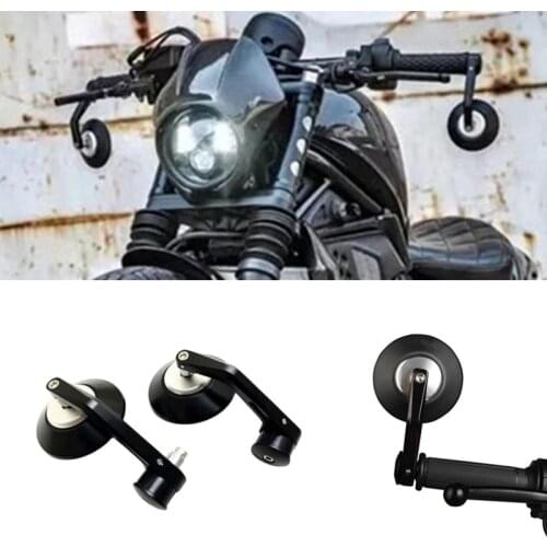 Rearview Side Mirrors CNC Aluminium Motorcycle Cruiser for Honda Rebel 300 500 CMX300 CMX500 Black Silver