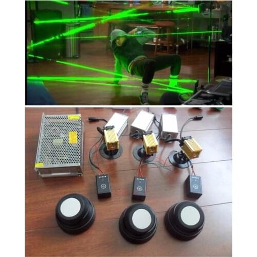 Design magic penetralium escape props Real life room green laser array chamber blue laser escape secret game kit