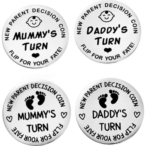 Double Sided Commemorative Coins New Parents Decision Coin For Mummy Daddy Pregnancy Gifts For First Time New Baby Gifts