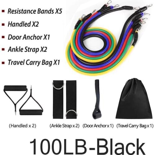 Fitness Rubber Bands 11 Pcs/Set FitnessResistance Bands Set Training Exercise Yoga Pull Rope Gym Equipment Elastic Bands