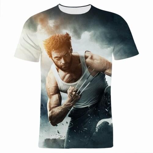 3D Printed T Shirt For Men Summer Wolverine Marvel Super Hero Women T-shirts Casual Short Sleeve Cool Boy Girl Kids Clothing