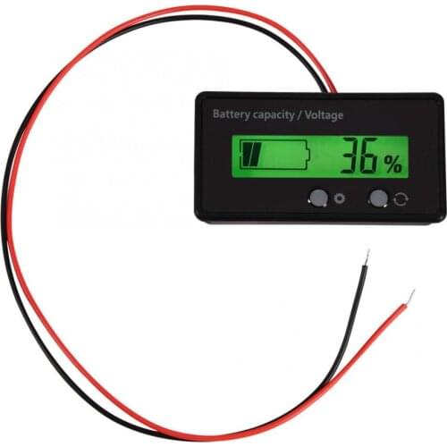 GY-6S LCD Digital Backlight Display Universal 12-48V Battery Capacity Meter 6-70V Voltage Tester Waterproof Voltmeter Monitor