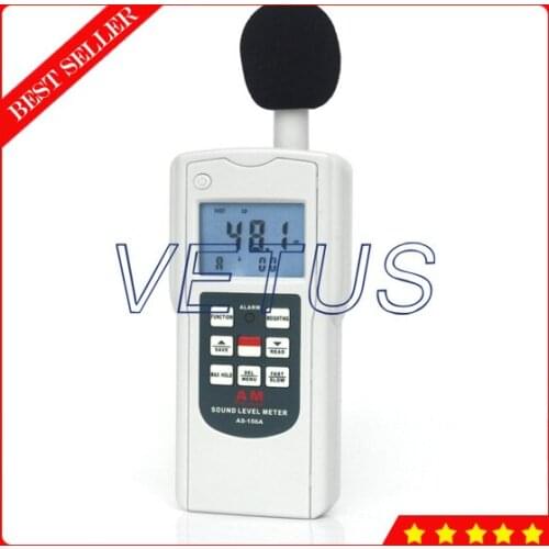 AS-156A Digital Sound Level Meter 30~130dB Decibel Meter with Noise Tester Detector A C F Frequency Weighting