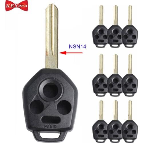 KEYECU 10pcs for Subaru Ascent Impreza Legacy Outback Tribeca Remote Key Shell Case Fob for CWTB1G077 CWTWBU766
