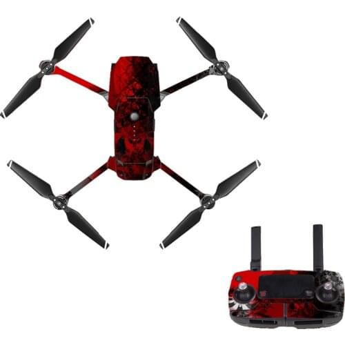 Red And Black Style Decal Skin Sticker For DJI Mavic Pro Drone + Remote Controller + 3 Batteries Protection Film Cover Style 3