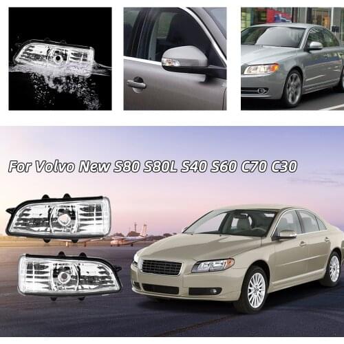 Left/Right Rearview Mirror Lights For Volvo New S80 S80L S40 S60 C70 C30 Turn Signal Light Rearview Mirror Light Without Bulb