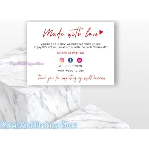 Customize LOGO Business Thank You Card Printable Modern Thanks For Your Purchase Card Small Business Minimal Package Insert Card