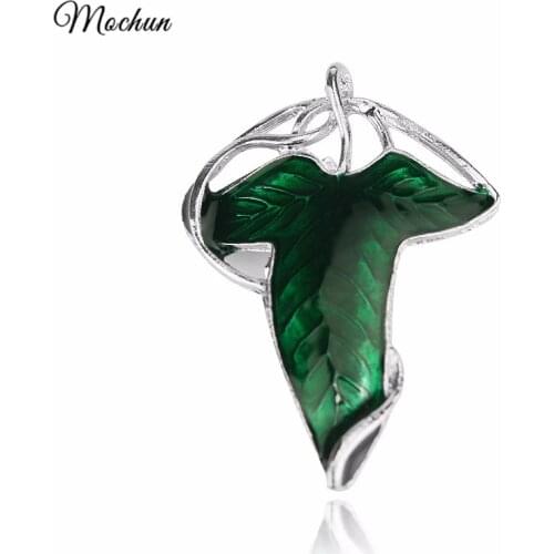 MQCHUN Elven Leaf Brooch Pin Green Lorien Cape Enamel Brooches