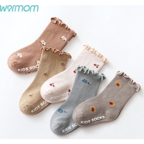 Warmom New Fashion Baby Socks Girls Socks Comfort Cotton Newborn Socks Kids Boy For 0-5 Years Baby Clothes Accessories