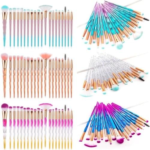 New 20pcs/set Makeup Brushes Tool Set Cosmetic Powder Eye Shadow Foundation Blush Blending Beauty Brush Maquiagem colorful