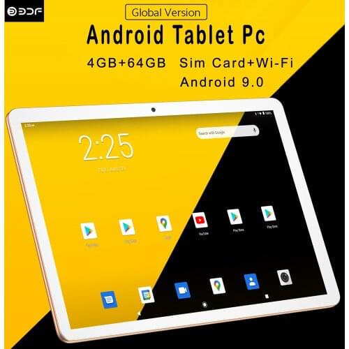 New Tablet 10.1 inch Tablet PC Octa Core 3G/4G Phone Call 4GB+64GB ROM Bluetooth Wi-Fi Sim Card Android 7.0 Tablets