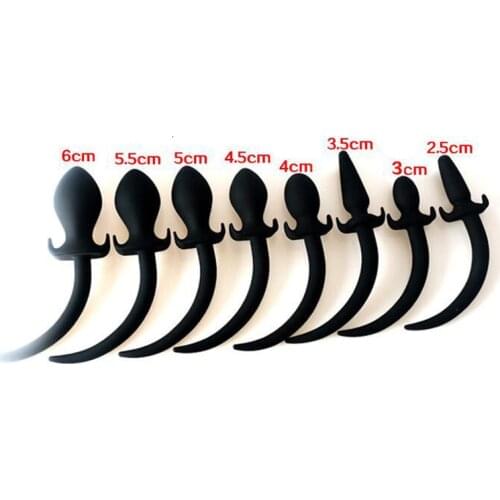 SM Silicone Dog Tail Anal Plug Couple Anus Dilator Anal Trainer SM Sex Toys Cosplay Slave Role Play Butt Plug Vagina Dilator