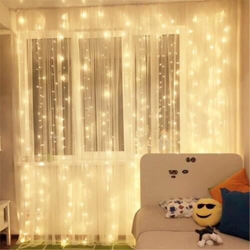 3*2M LED Icicle String Lights Fairy Curtain Lights Holiday Lighting For New Year Wedding Party Home Garden Decoration