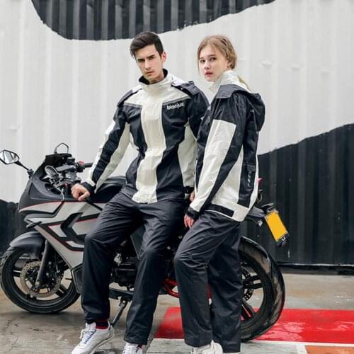 Unisex Riding Motorcycle Rainwear Suit Adult Rain Jacket Thin Waterproof Raincoat Poncho Rain Pants Suit Riding Sports Raincoat