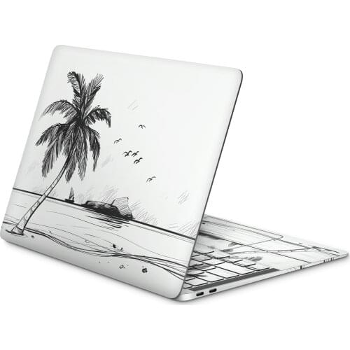 Sticker Master Beach Sketch Universal Sticker Laptop Vinyl Sticker Skin Cover For 10 12 13 14 15.4 15.6 16 17 19 "Inc Notebook decal for Macbook,asus,Acer,Hp,Lenovo,Huawei,Dell,Msi,Apple,Toshiba,Compaq Laptop Sticker