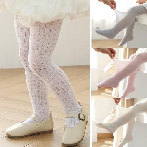V-TREE Summer Tights For Girls Hollow Soft Breathable Pantyhose Solid Stockings Children Leggings Kids Girls Clothes