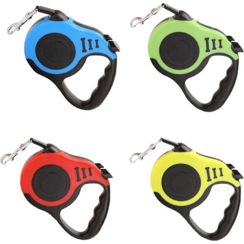Retractable Dog Leash Dual Locking Extendable Dog Walking Outdoor Nylon Lead