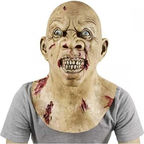 WAYLIKE Halloween Scary Head Bleeding Latex Mask Halloween Novelty Costume Party Halloween Party Mask