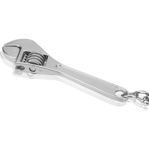WINOMO Zinc Alloy Mini Wrench Keychain Adjustable Spanner Key Chain Metal Key Ring