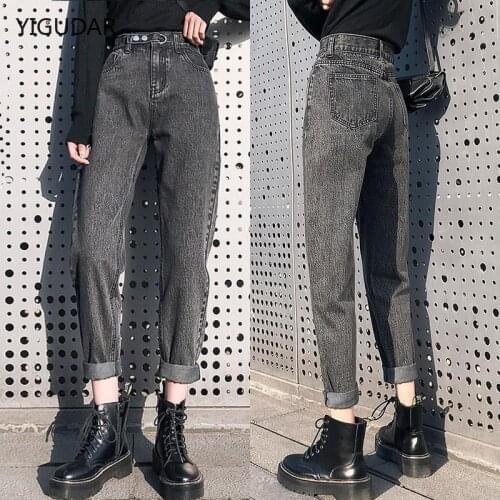 High Waist Straight Women Jeans Pants for Women Streetwear Loose Female Denim Jeans Buttons Zipper Ladies Jeans trousers 2021