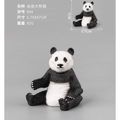 1PC 7cm Sitting Panda Models Action Figures Simulational Toys Gifts Decorations