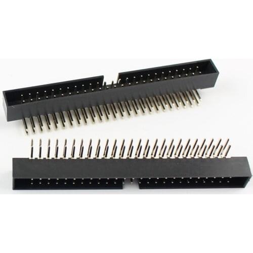 10pcs 2mm 2x25Pin 50 Pin Right Angle Male Shrouded IDC Box Header Connector