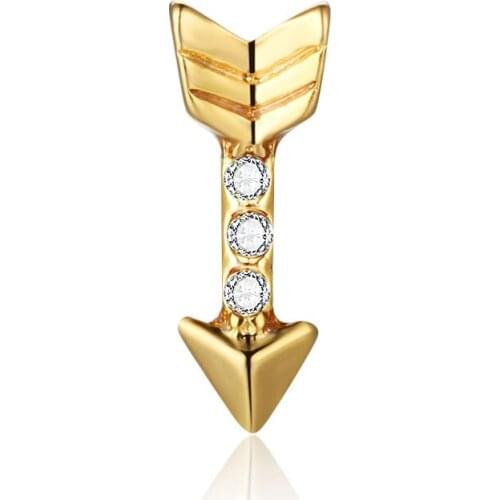 10pcs Gold love Arrow crystal accent floating charms for glass locket