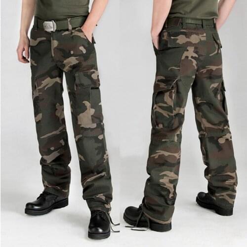 28-44 2020 New Mens Casual Pants Three-dimensional Bags Jungle Camouflage Cargo Trousers