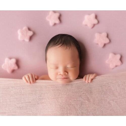 5Pcs Baby Wool Felt Stars Decorations Mini Props Infant Photo Shooting Accessories Newborn Photography Props Decorations Prop
