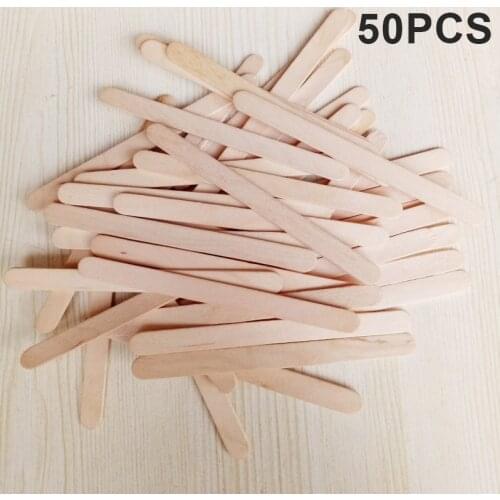 50pcs Personalized Lollipop Sticks Eid Mubarak Wood Ice Cream Stick Silicone Mold Party Event Cakesicle Stick DIY Kitchen Supply