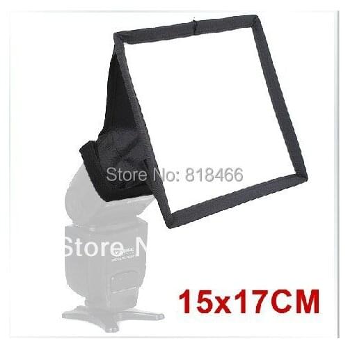 Free shipping softbox 15cm*17cm Universal Foldable Flash Light Diffuser Softbox 10pcs for Canon Nikon pentax all DSLR CAMERA