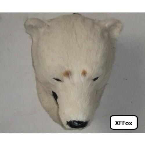 Big simulation polar bear head model polyethylene&furs white bear head wall pandent doll gift 30x27cm xf960