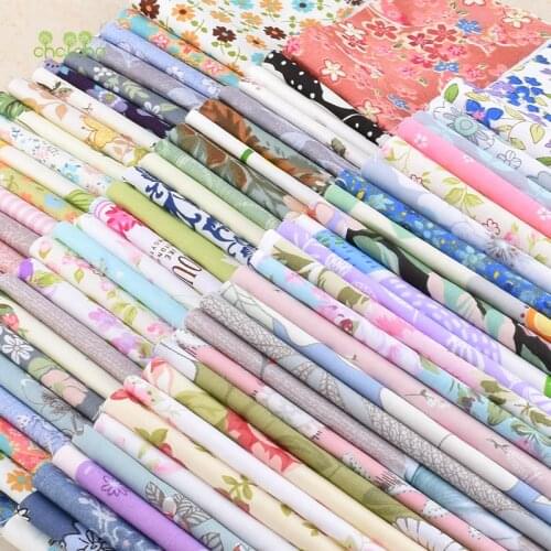 Chainho,Random Floral,Geometry&Cartoon Twill Cotton Fabric Patchwork,For DIY Quilting&Sewing,Fat Quarters Material,CP011,20x25cm