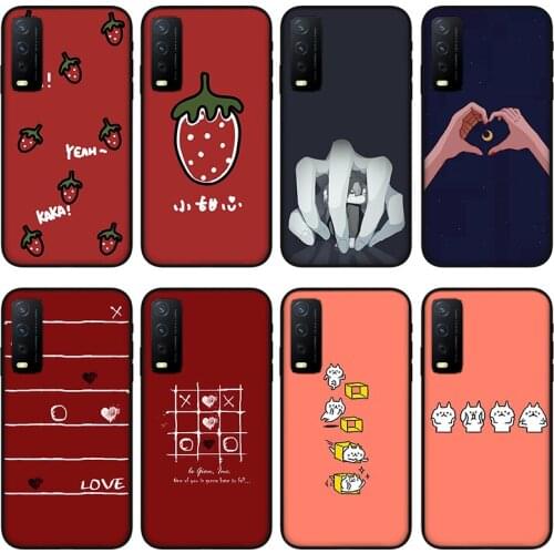 Girls like Phone case for vivo y30 y50 y53 y52 y31 y53 , Protective silicone case for vivo Y18 Y19 Y15 Y12 Y51 Y85 Y97 Y70s