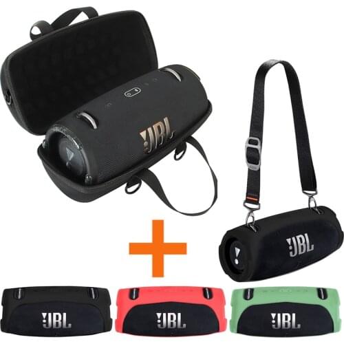 2021 Newest Hard EVA Case Travel Carrying Zipper Storage Bag + Soft Silicone Case Cover for JBL Xtreme 3 Bluetooth Speaker