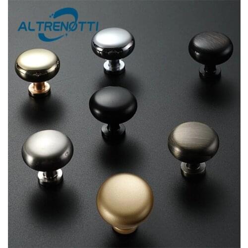 Zinc Furniture Drawer Handle Round Door Pull Kitchen Cupboard Wardrobe Cabinet Metal Simple Modern Knob Closet Home Hardware