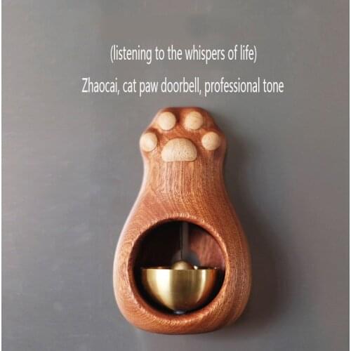 Home Living Room Decor Cat Claw Door Bell Wind Bell Copper Bell Ornaments Refrigerator Magnet Home Decor Modern Holiday Gifts
