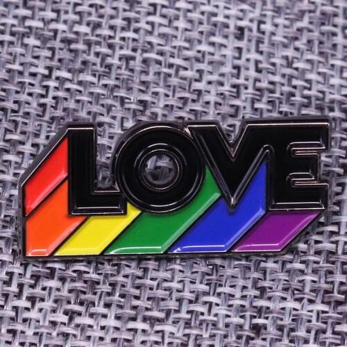 Love rainbow Brooch LGTB gay pride enamel pin positivity badge Wearable Art Decor