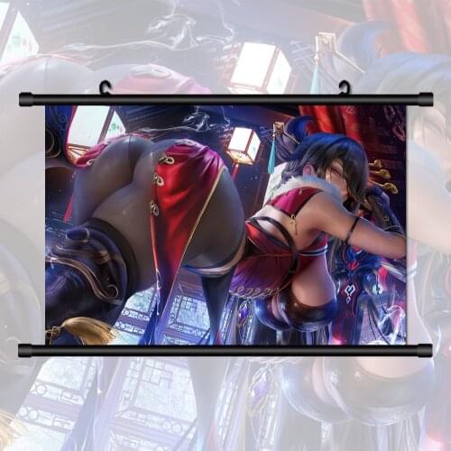 Genshin Impact Beidou HD Print Wall Art Fabric Cloth Poster Scroll