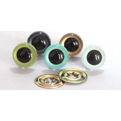 12mm 50pcs Stuffed Toy eyes Doll Parts Plastic safety eyes - mixcolors