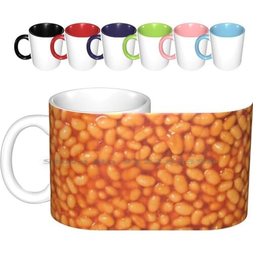 Beans And Beans Ceramic Mugs Coffee Cups Milk Tea Mug Baked Bean Baked Bean Beans Food Britain British England Uk United