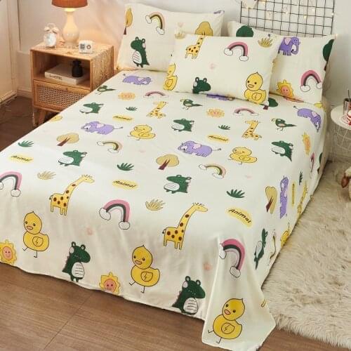 2021 New Pattern Cotton Nordic minimalist style New bed sheet With Pillowcase print bedding Set 3 Pcs