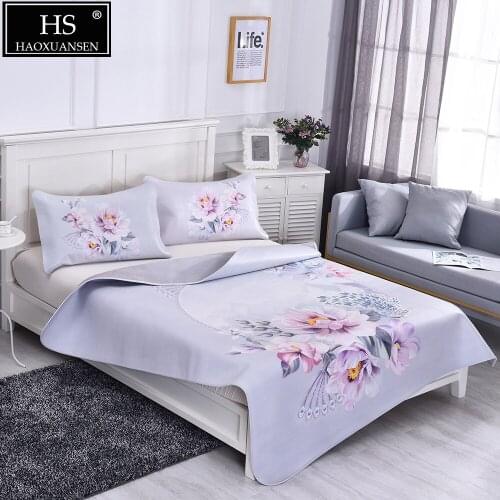 Floral Pattern Cowhide Mat 11KG Full Leather Mat Air Conditioner Mat Bedroom Decoration Mattress Size Can Be Customized