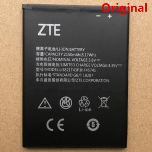 Li3821T43p3h745741 Original battery 2150mah for ZTE Blade L5 L 5 PLUS C370 batteries