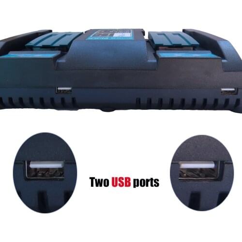 Li-ion Electric Power Tool Battery Double Charger Rapid Charging Electric Tool For Makita Battery 14.4V 18V with USB Port
