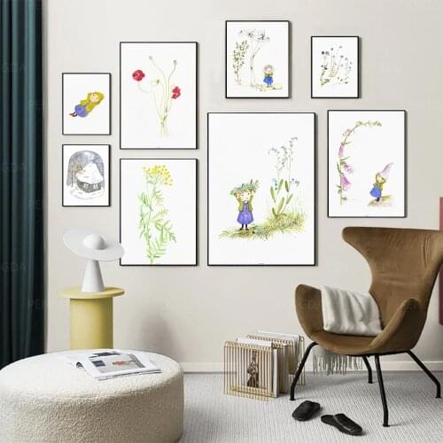 Prints Posters Home Decoration Tree Canvas Boy and Girl Painting Wall Artwork Modern Bedroom Landscape Cuadros Modular Pictures