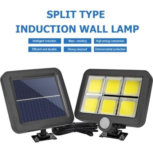 COB 120LED Solar Motion Sensor Wall Light Outdoor Waterproof Garden Lamp Solar Powered Sunlight Outdoor Path Night Lighting